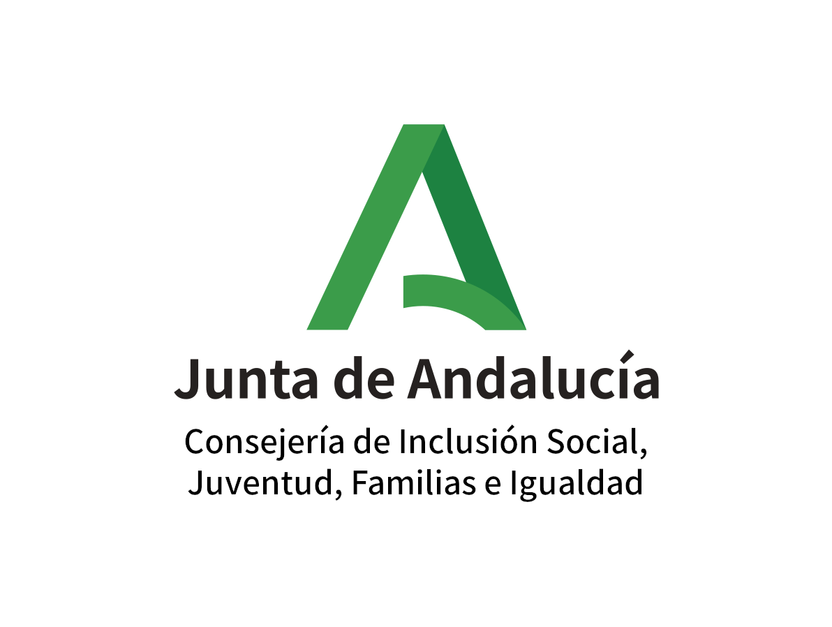 Logotipo de la Junsta de Andalucia Consejeria de Inclusión Social Juventud, familias e igualdad